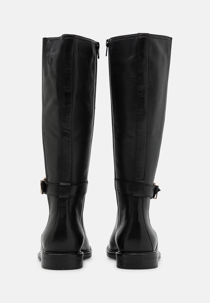 Bottes Anna Field LEATHER Plates Zip UP Noir Femme | KSD-3457037